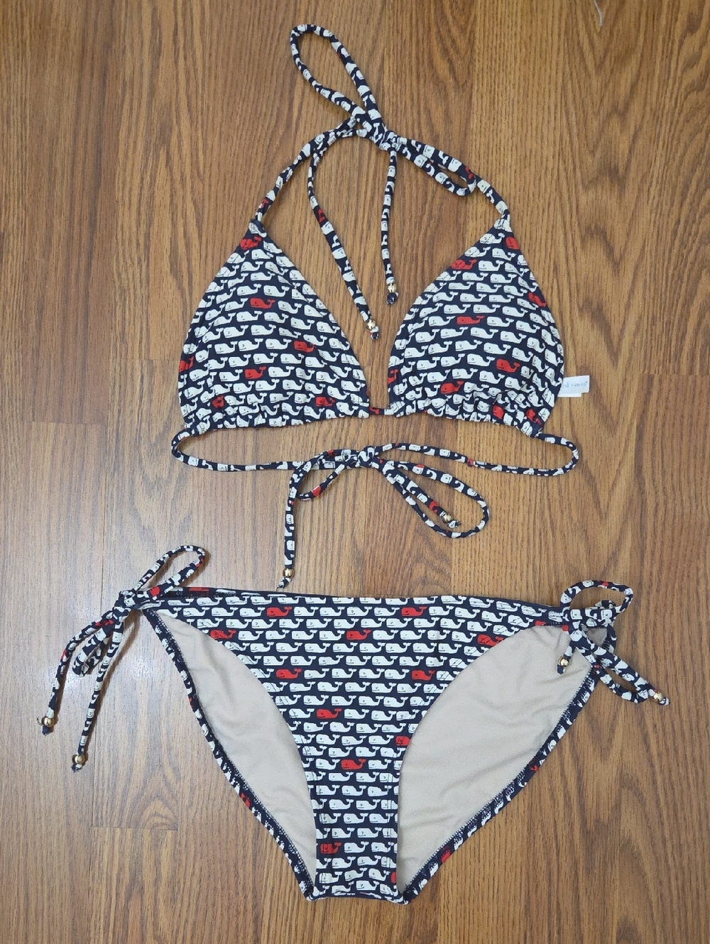 Vineyard Vines Nautical Whale Print Bikini Set